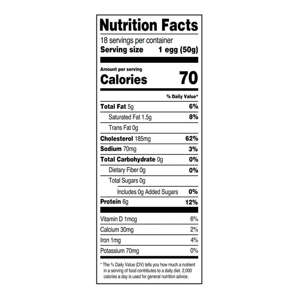 Great Value Cage-Free Grade AA Large White Eggs, 36 Count