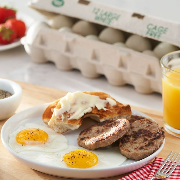 Great Value Cage Free Large White Eggs, 12 Count
