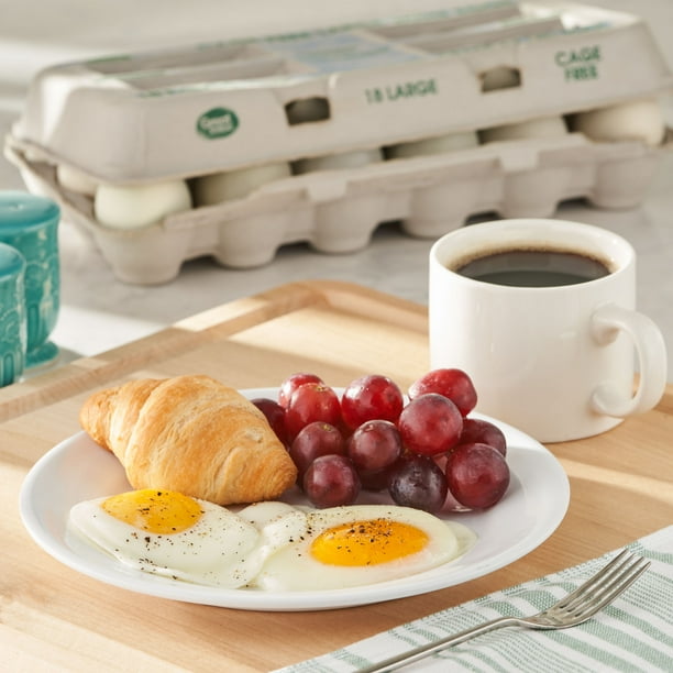 Great Value Cage-Free Large White Eggs, 18 Count
