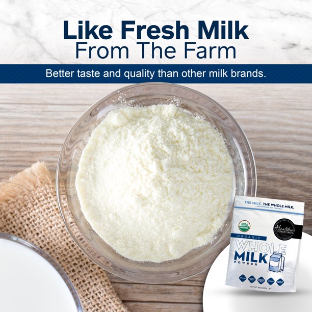 Healthier Comforts Organic Whole Milk Powder 7oz