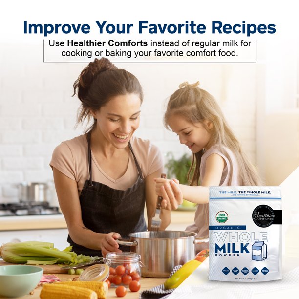 Healthier Comforts Organic Whole Milk Powder 7oz