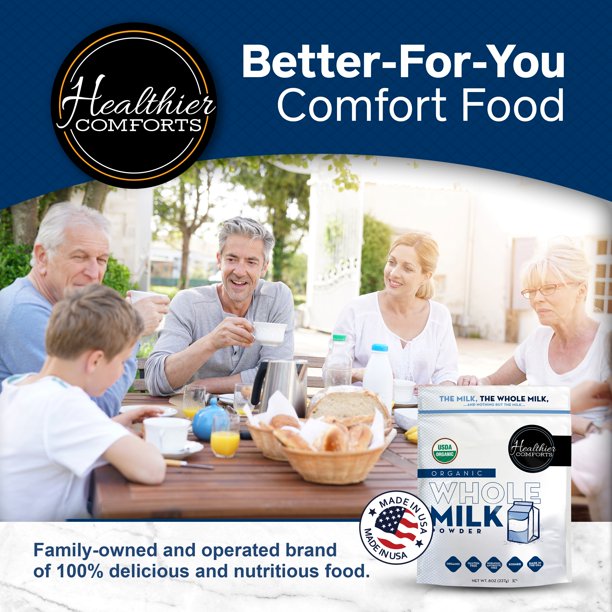 Healthier Comforts Organic Whole Milk Powder 7oz