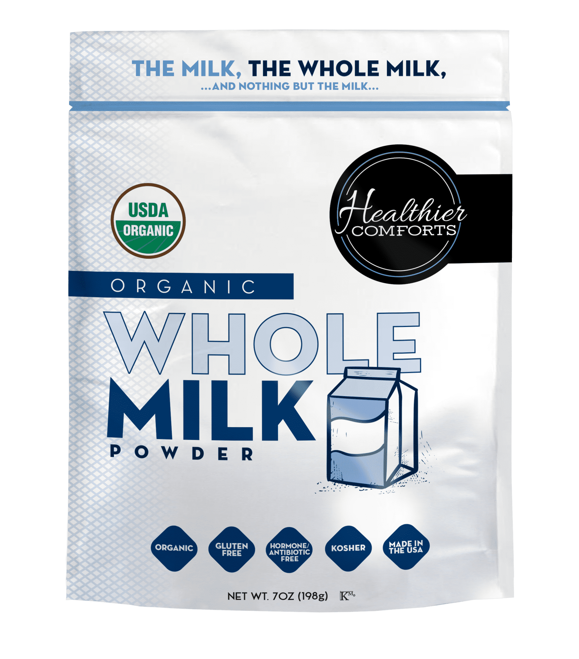 Healthier Comforts Organic Whole Milk Powder 7oz