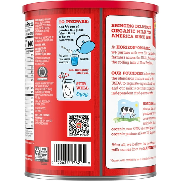 Horizon Organic Instant Dry Whole Milk, 30.6 Oz