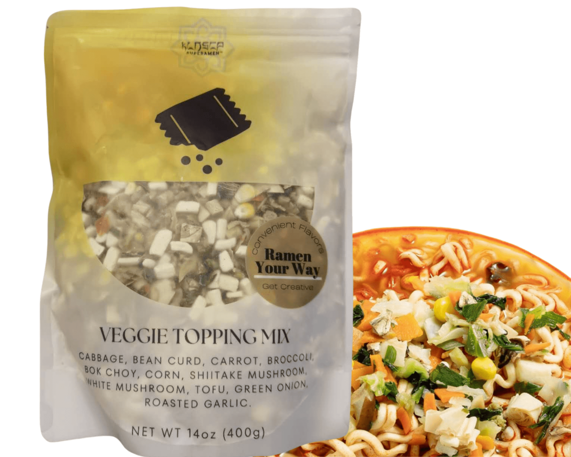 KLDSCP Superamen™ Veggie Mix, Dried Ramen Toppings, Large 14 oz Bag