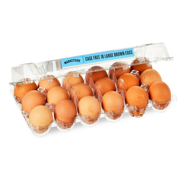 Marketside Cage-Free Large Brown Eggs, 18 Count