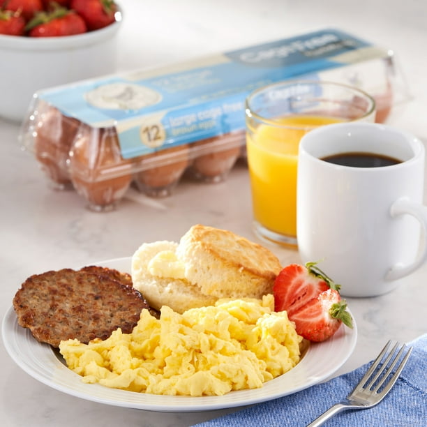 Marketside Large Cage-Free Brown Eggs, 12 Count