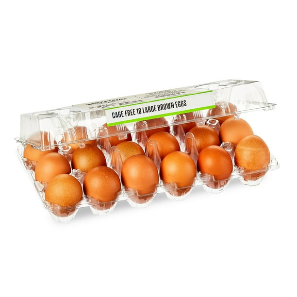 Marketside Organic Cage-Free Brown Large Eggs, 18 Count