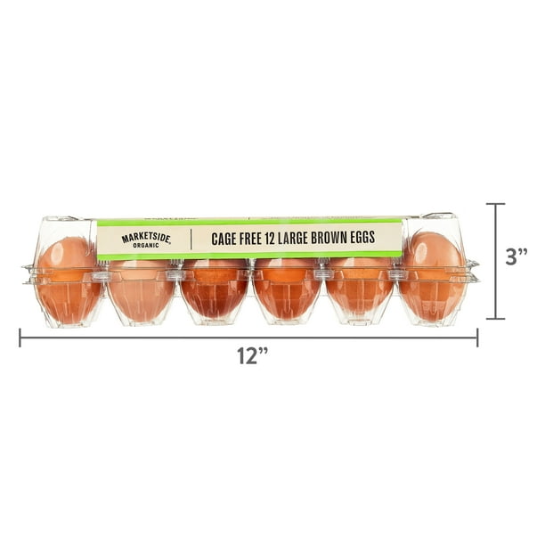 Marketside Organic Cage-Free Large Brown Eggs, 12 Count