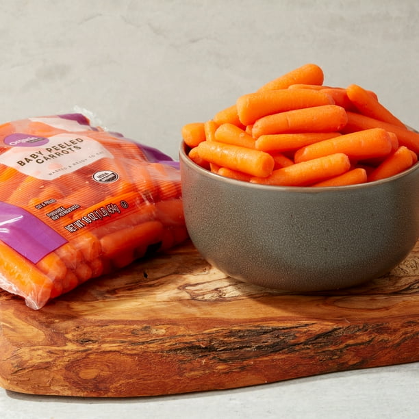 Organic Marketside Fresh Baby Peeled Carrots, 1 lb Bag