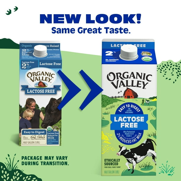 Organic Valley, Lactose Free 2% Organic Milk, 64 oz (Half Gallon Carton)