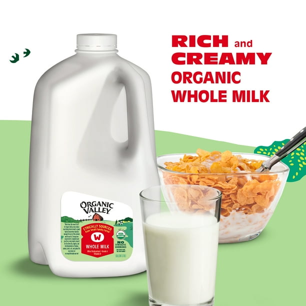 Organic Valley, Organic Whole Milk, Gallon Jug (128 oz)