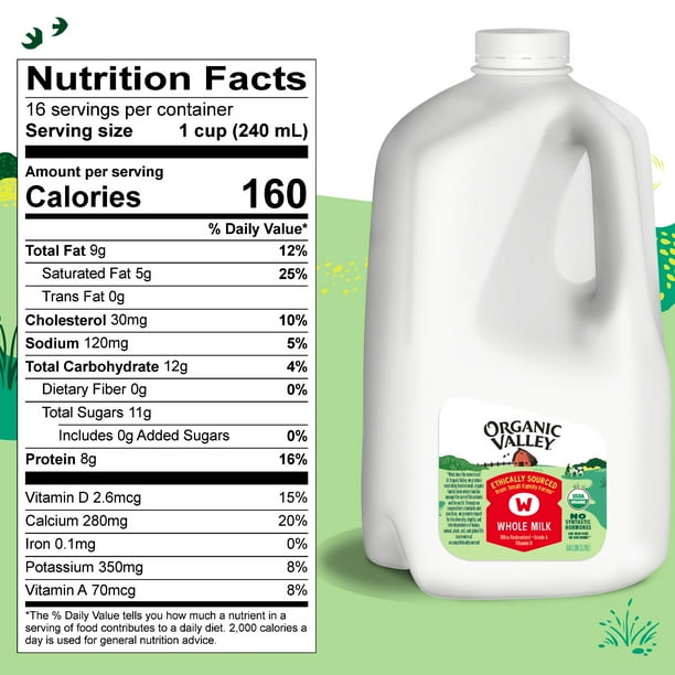 Organic Valley, Organic Whole Milk, Gallon Jug (128 oz)