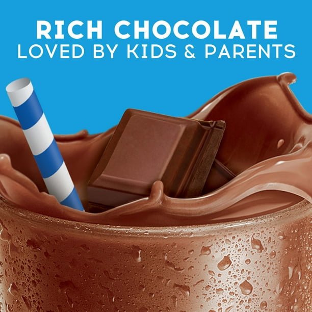 Ovaltine Rich Chocolate Drink Mix Powdered Drink Mix for Hot and Cold Milk, 18 oz