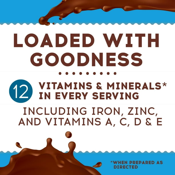 Ovaltine Rich Chocolate Drink Mix Powdered Drink Mix for Hot and Cold Milk, 18 oz