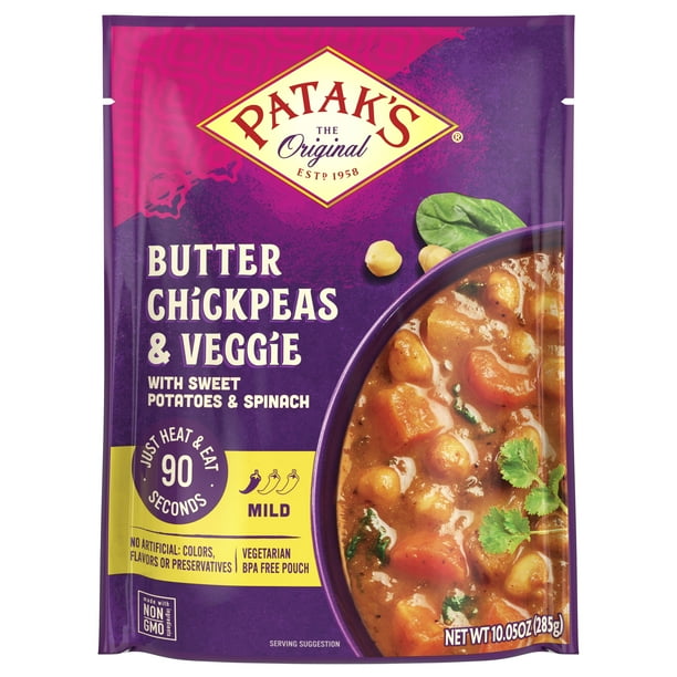 Patak&#8217;s Butter Chickpeas &#038; Veggie, 10.05 oz, Pack of 6