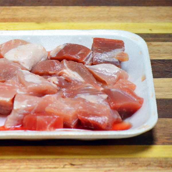Pork cubes