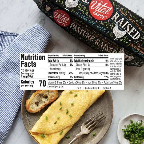 Vital Farms Pasture Raised Grade A Large Brown Eggs, 12 Count