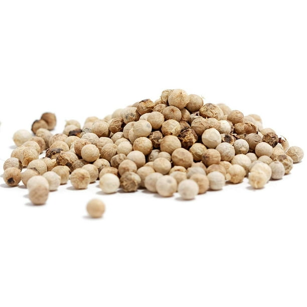 Whole White Peppercorns by Its Delish, 10 Oz Medium Jar